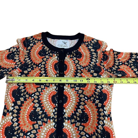 Tabitha Anthropologie Womens Odval Geometric Print Cardigan Sweater Size Small S - Picture 5 of 12